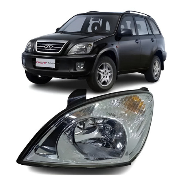 Farol Esquerdo Tiggo 2010 2011 2012 2013 Novo Original#