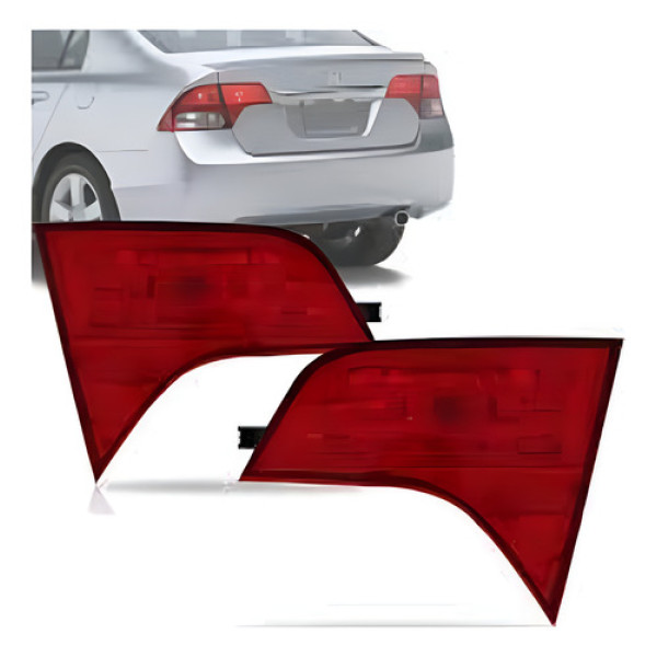 Lanterna Tampa Traseira Esquerda Civic 2007 2008 2009 10 11  Esquerdo Vermelho