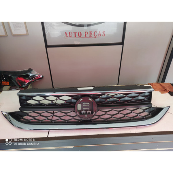 Grade Parachoque Dianteiro Taos Sem Led 2021 A 2024 Preto Natural