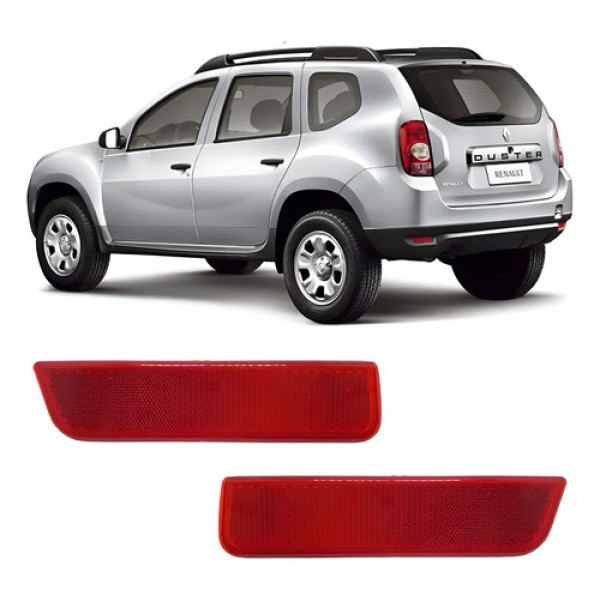 Refletor Olho De Gato Parachoque Trazeiro Esquerdo Duster  Vermelho