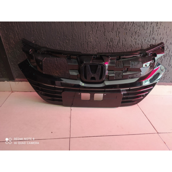 Grade Parachoque Dianteiro Honda Hrv 2019 A 2021 Preto Brilhante