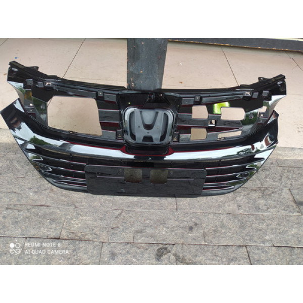 Grade Parachoque Dianteiro Hrv 2019 2020 2021 Preto Brilhante