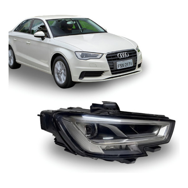 Farol Direito Audi A3 Sedan 2017 2022 Completo# Direito