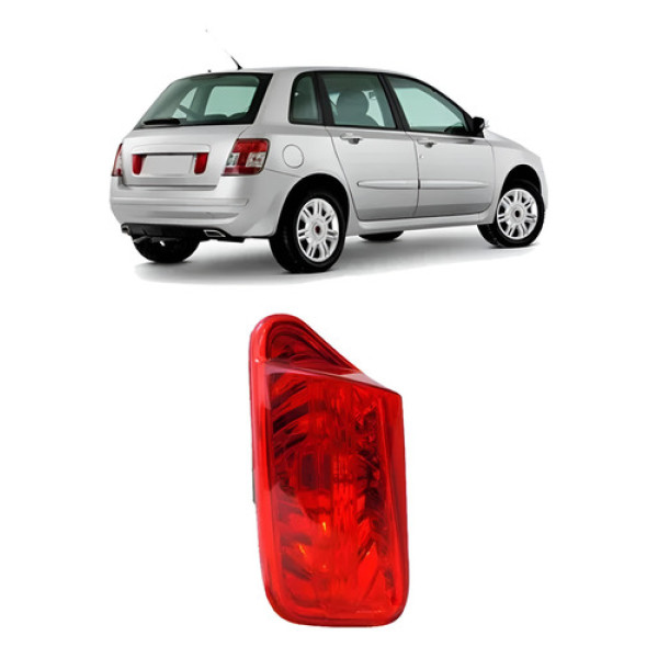 Lanterna Tampa Mala Traseira Esquerda Stilo 2003 04 Ate 2012 Esquerdo Vermelho