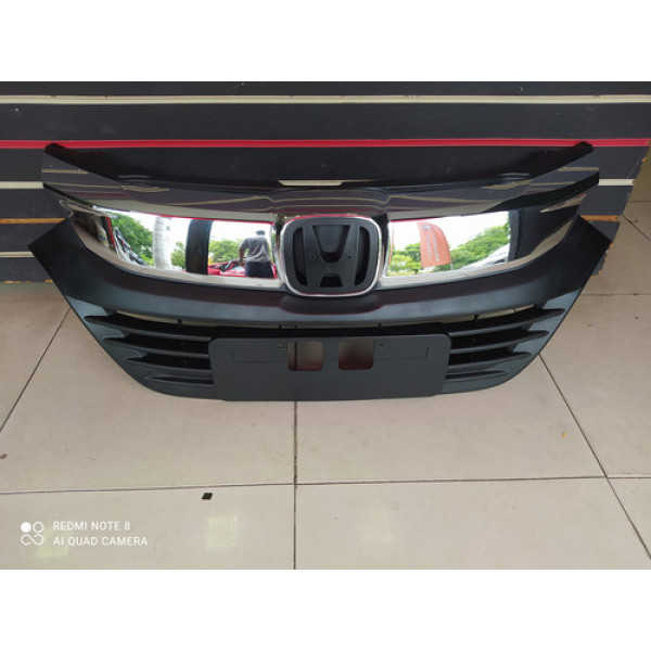 Grade Parachoque Dianteiro Honda Hrv 2019 A 2021 Cinza Fosco