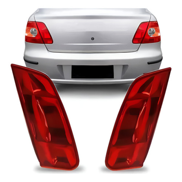 Refletor Tampa Porta Mala Traseiro Siena 2005 2009 Original Vermelho