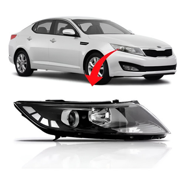 Farol Direito Kia Optima 2012 2013 2014 2015 Usado Original Direito
